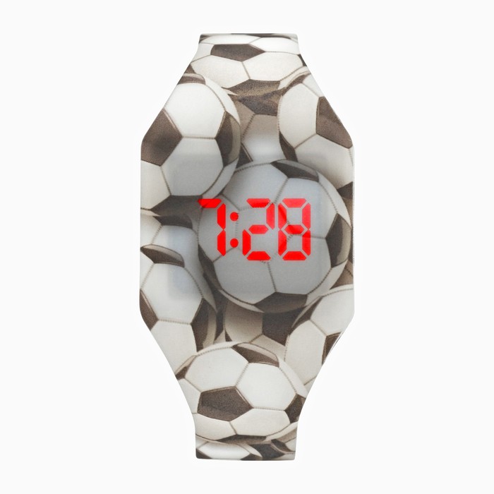 фото Часы наручные электронные, детские, "футбольные", ремешок l-23.5 см