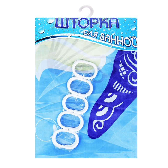 Шторка в ванную "Море, море", 170 х 175 см