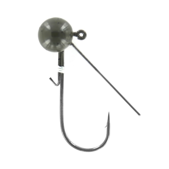 Джиг-головка TSURIBITO Weedless Ball, вольфрамовая, крючок №1/0, вес 3.5 г, 3 шт., зеленый