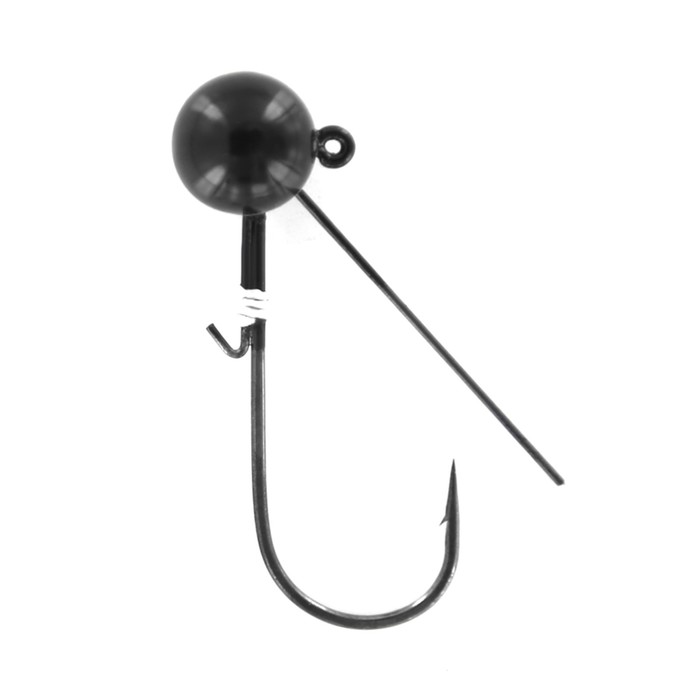 Джиг-головка TSURIBITO Weedless Ball, вольфрамовая, крючок №2, вес 5.3 г, 3 шт., черный