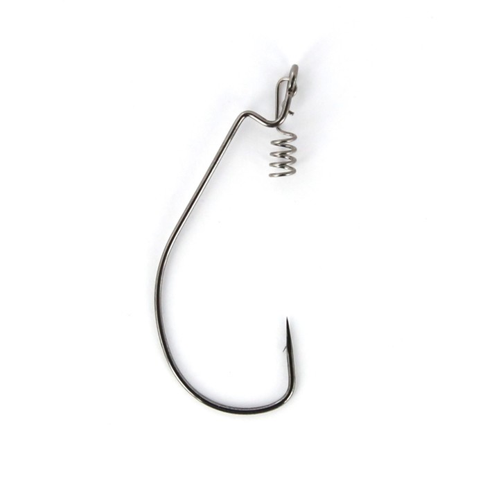 фото Крючки офсетные yoshi onyx offset hook long 5/0 (bn), big eye with spring, с пружинкой, 5 шт., набор