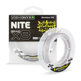 

Леска плетеная Yoshi Onyx NITE 8, 0.21 мм, тест 11 кг, 150 м