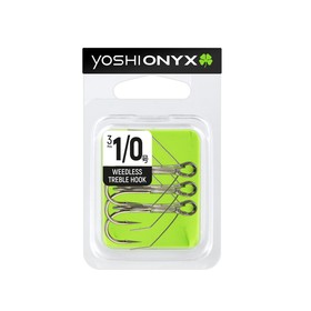 

Тройники Yoshi Onyx с незацепляйкой Weedless Treble Hook, размер №1/0, 30 мм, 3 шт., набор