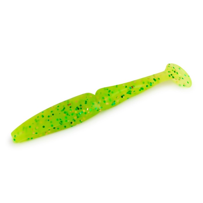 фото Виброхвост hacker ridge shad, 80 мм, цвет green dots, силиконовый, 6 шт., набор