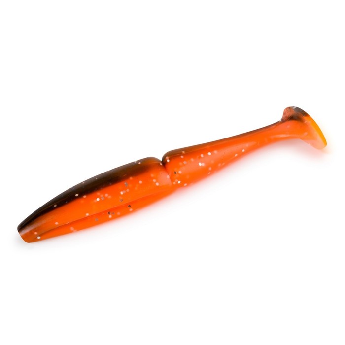фото Виброхвост hacker ridge shad, 90 мм, цвет black orange belly, силиконовый, 4 шт., набор