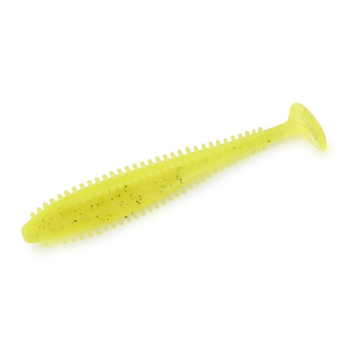фото Виброхвост hacker shag shad, 120 мм, съедобная, силиконовая, цвет chartreuse, 3 шт., набор