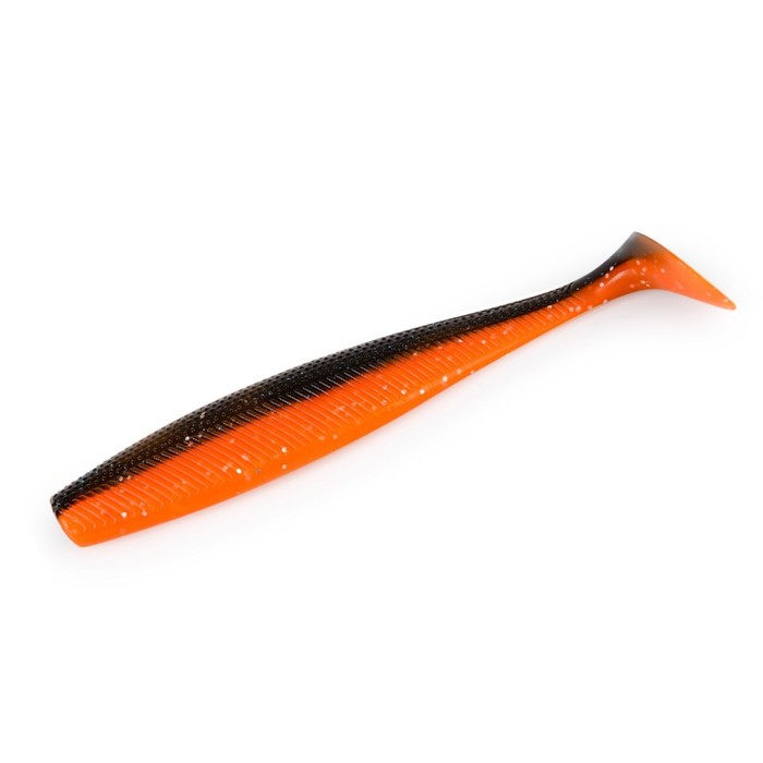 Виброхвост HACKER SPRINGER, 100 мм, съедобная, силиконовая, цвет Black Orange Belly, 5 шт., набор