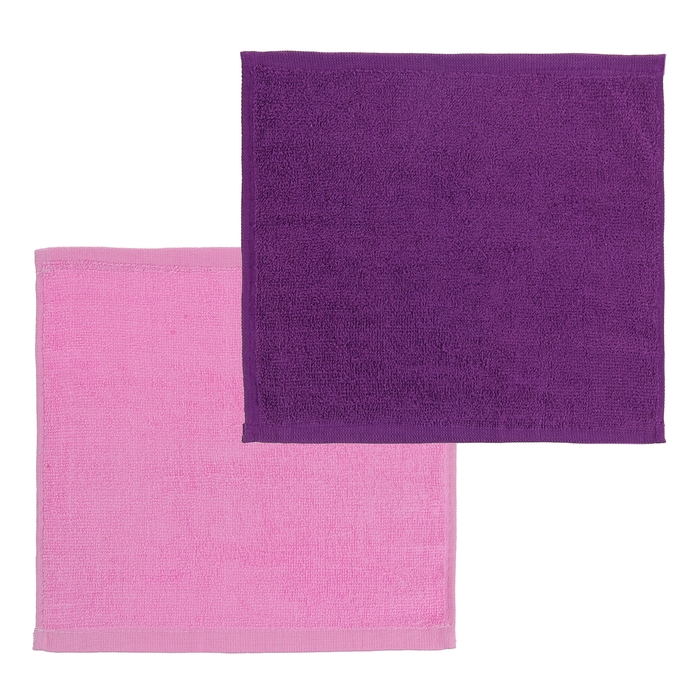 Полотенце сувенирное рулет "Collorista" Бабочка в малиновой глазури 30 х 30 см - 2 шт, хлопок 8810