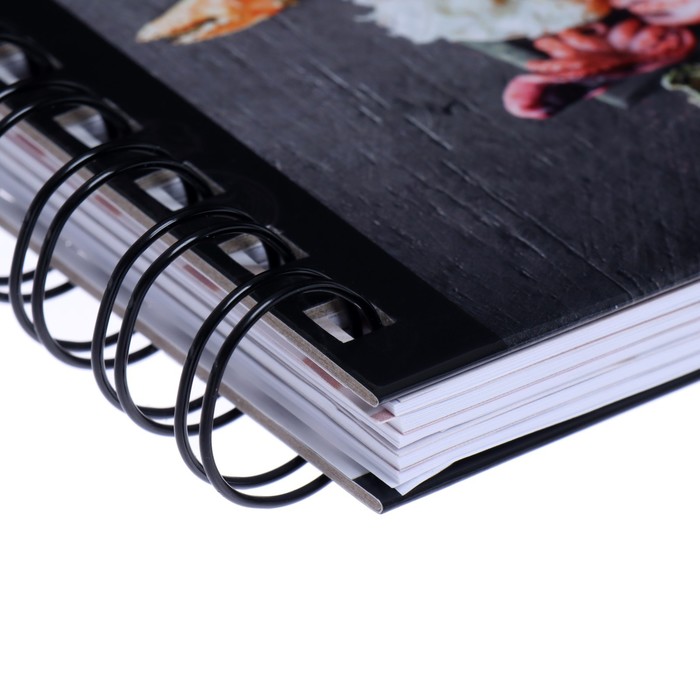 Книга для записи кулинарных рецептов А5, 80 листов на гребне "Гурман", твёрдая обложка, цветные разделители