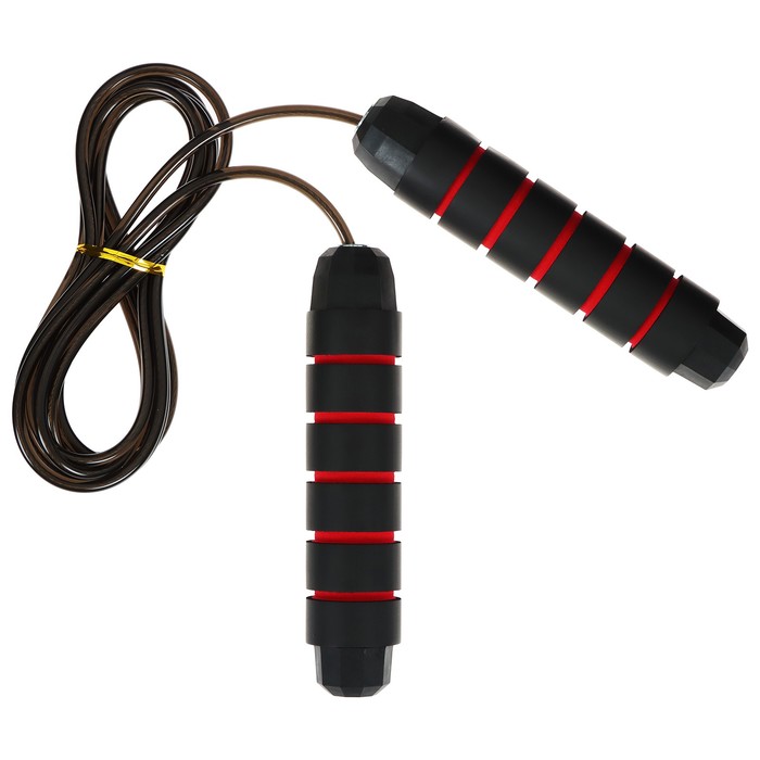 фото Скакалка для фитнеса скоростная с подшипником 280 см, цвет черно-красный onlytop
