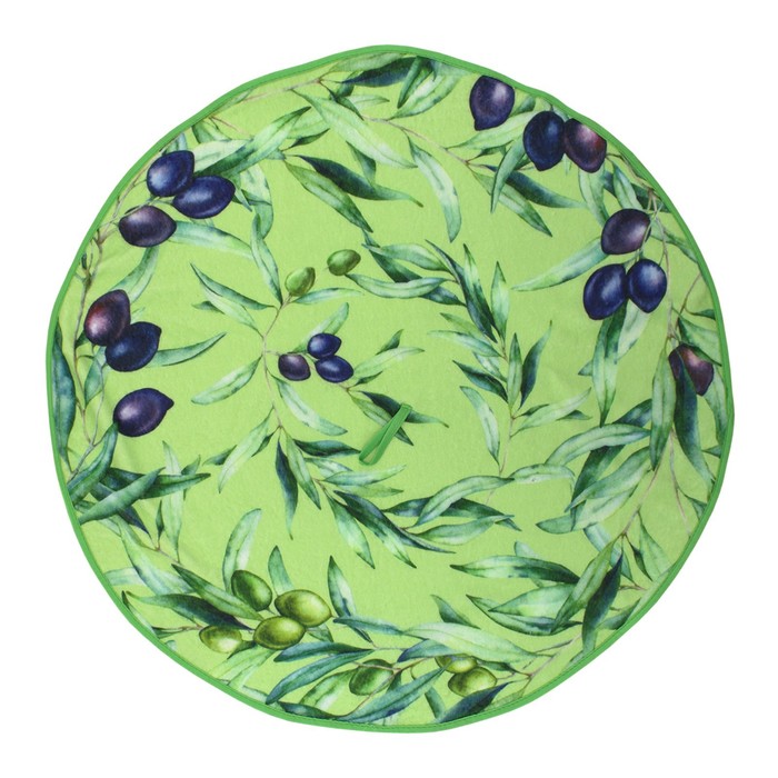 Махровое полотенце «Олива» размер, D60 см, цвет зеленый