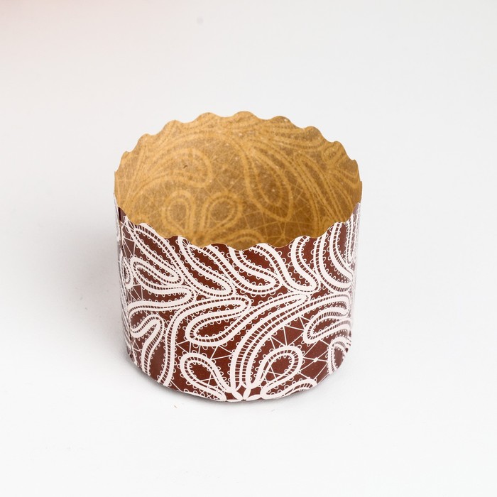 Форма бумажная для кекса, маффинов и кулича "Русское кружево" 60 х 45 мм  (фасовка 4000 шт) 9499031