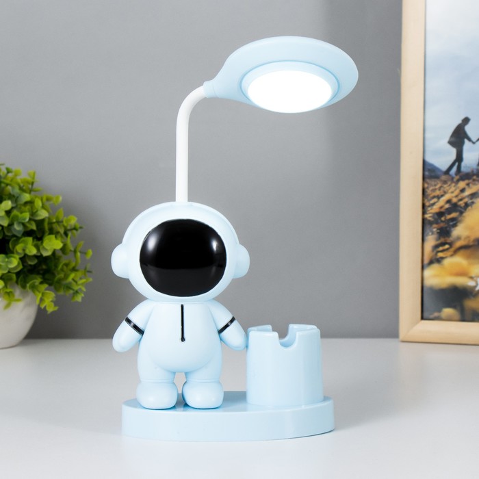Настольная лампа "Космонавт" LED 2Вт USB АКБ МИКС 7,3х13х31 см 9236023
