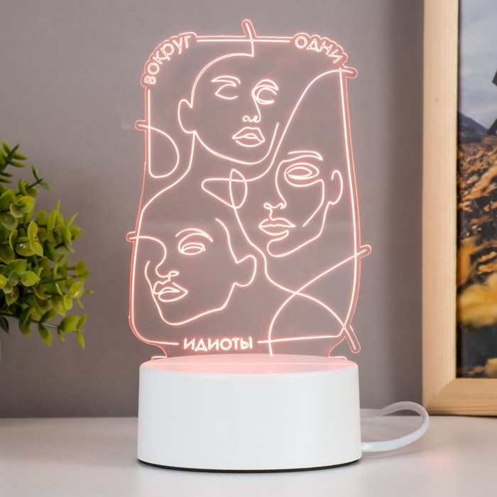 

Светильник "Идиоты" LED белый 10,5х9,5х16 см RISALUX