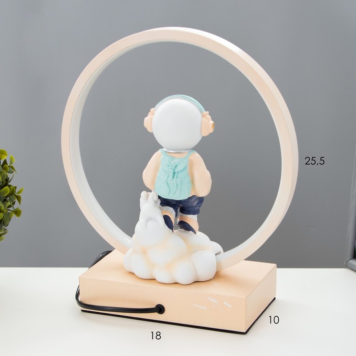 Настольная лампа "Космонавт" LED 15Вт бежевый 25,5х10х29,5 см 9330725