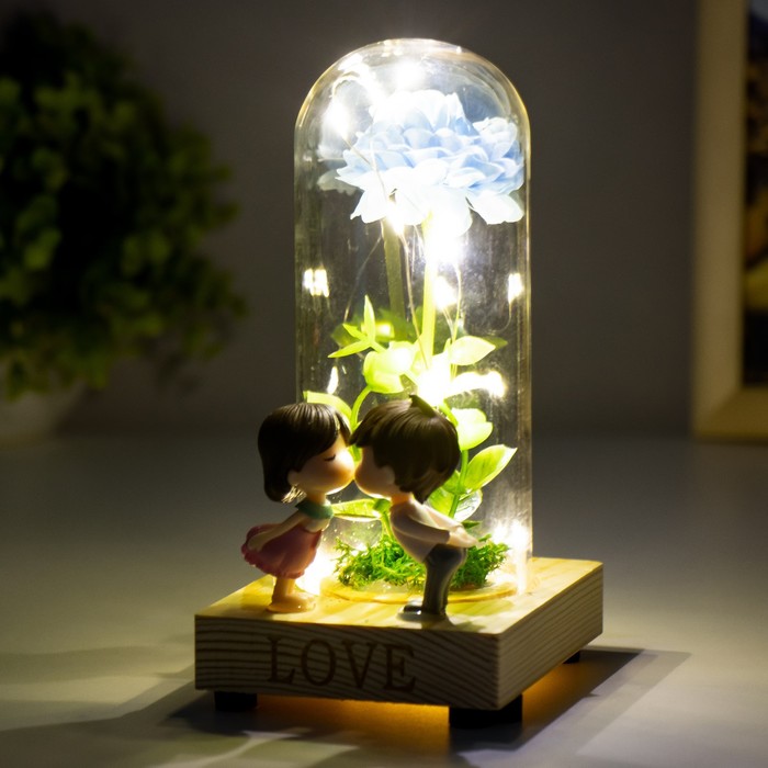 

Ночник колба "Поцелуй" LED от батареек 3хLR44 МИКС 10х8,3х16,5 см RISALUX