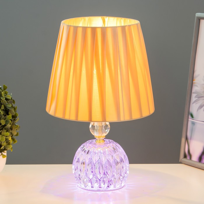 фото Настольная лампа с подсветкой "летисия" е27 40вт золото 21,5х21,5х35 см risalux