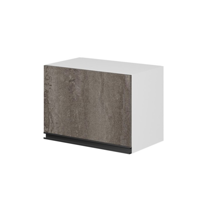 Шкаф навесной с подъёмной дверкой Ноктюрн 500х300х360 Белый/Бетон тёмный/Антрацит шкаф навесной 2 дверцы ноктюрн 800х300х720 белый бетон тёмный антрацит
