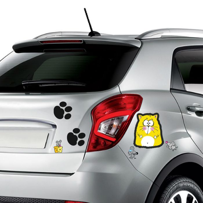 Магнит для авто "Котэ" (комплект 6 шт.)