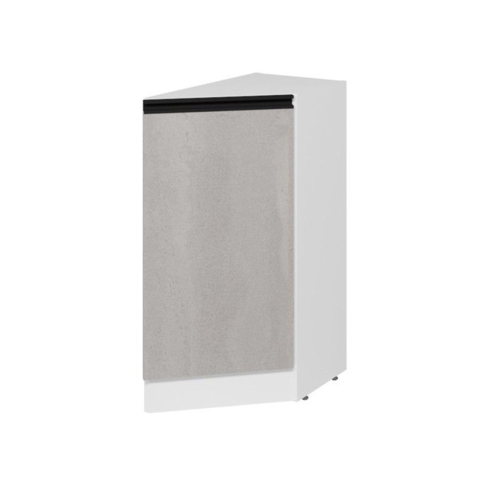 Шкаф напольный завершающий правый Сюита 600х566х820 Белый/Бетон светлый/Антрацит шкаф навесной завершающий закрытый сюита 300х300х720 белый бетон светлый антрацит