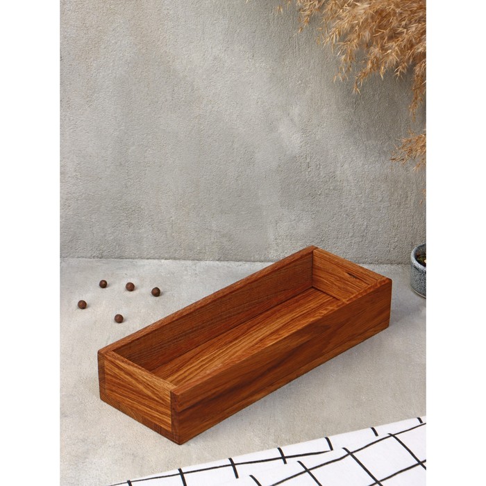 Подставка для столовых приборов и специй Adelica, 27×10×5 см, дуб
