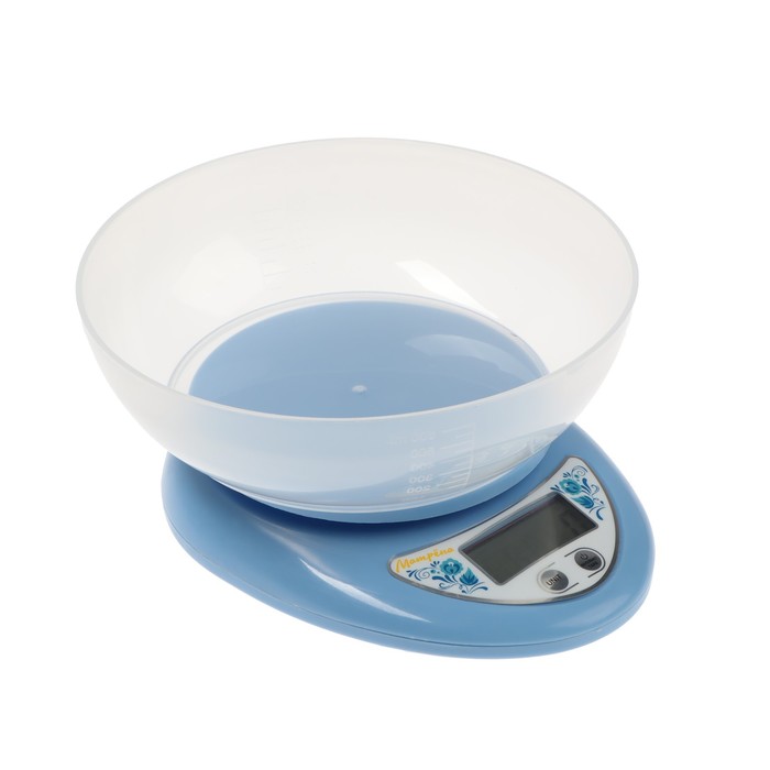 фото Весы кухонные матрёна ма-186, электронные, до 5 кг, голубые