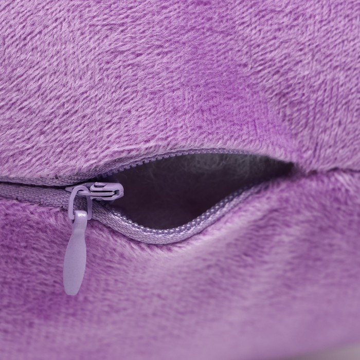 Подушка Этель "Сова" фиолетовая 48х38см, велюр, 100% п/э
