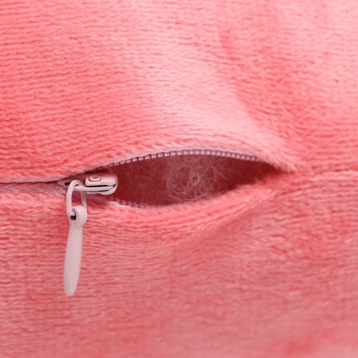 Подушка Этель "Корона" розовая 48х38см, велюр, 100% п/э