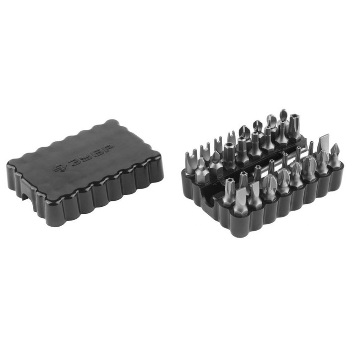 Набор бит с магнитным адаптером ЗУБР 26046-H33, CrV, 33 предмета набор бит kraftool compact 10 с магнитным адаптером 10 шт 26130 h10
