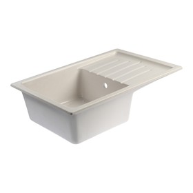 

Мойка кухонная из камня AGATA AG9 C8, 740х480х190 мм, глянцевая, белый