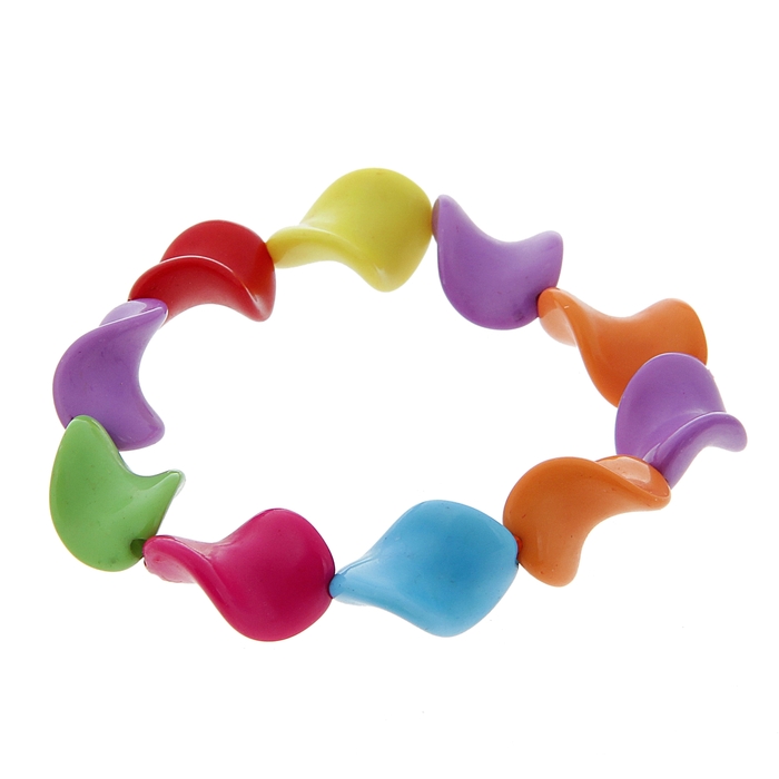 Браслет детский "Выбражулька" волна, крученый, цветной