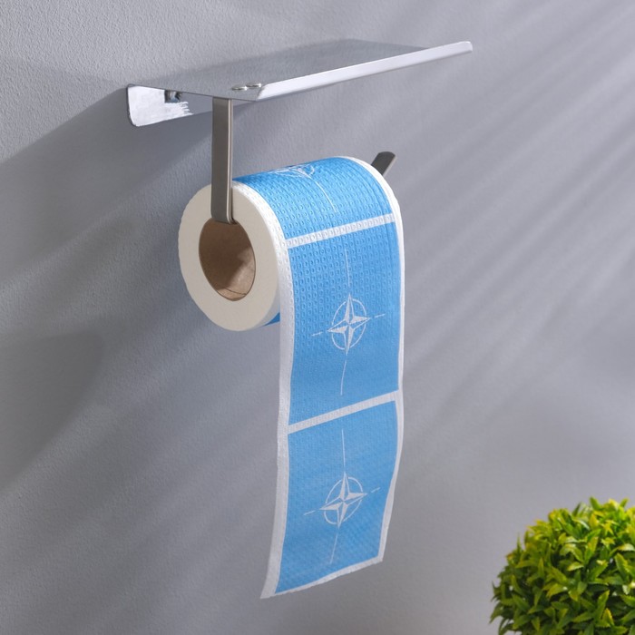 Сувенирная туалетная бумага Флаг НАТО, 9,5х10х9,5 см туалетная бумага сувенирная губки 1 рулон