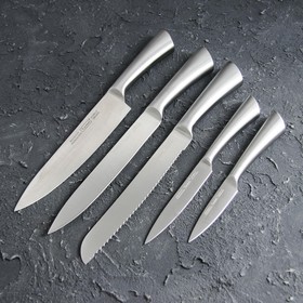 

УЦЕНКА Набор ножей на подставке Lightning, 5 предметов, цвет серебристый