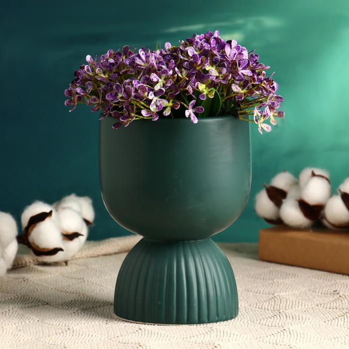 Кашпо - ваза Кубок 15х11см зеленая ваза хрустальный кубок 12 × 25 × 34 см