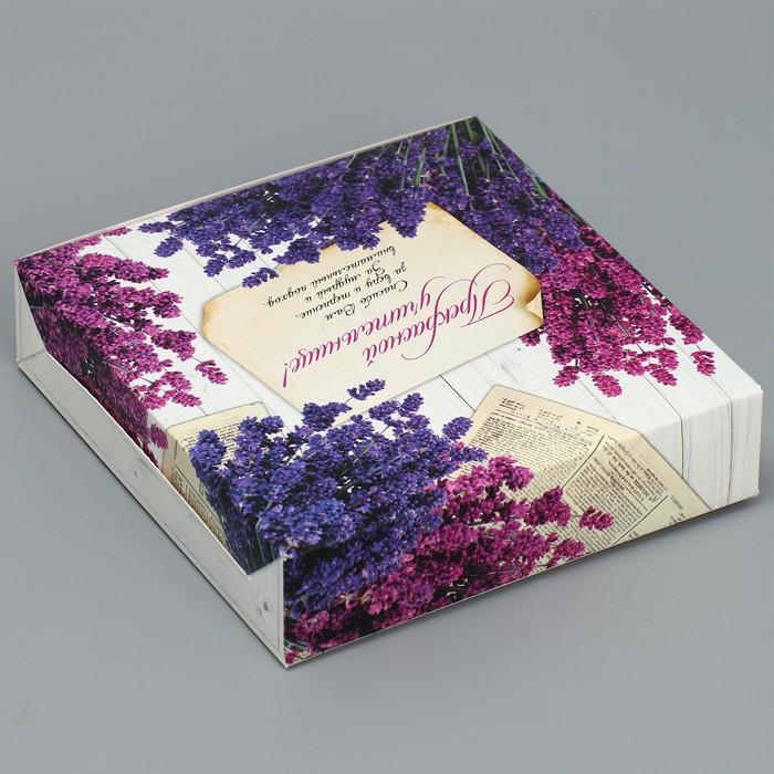 Коробка для кондитерских изделий «Учительнице», 14 × 14 × 3,5 см
