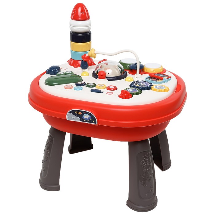 фото Развивающий игровой центр everflo cosmic table hs0516369, красно-белый