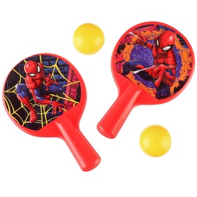 Набор игровой, ракетки и два мячика, Человек-паук