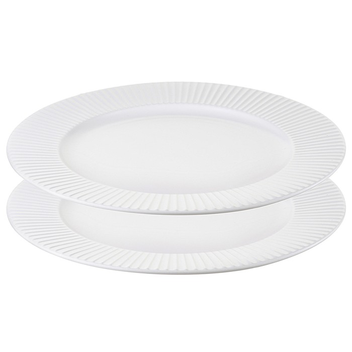 Набор обеденных тарелок Liberty Jones Soft Ripples, 27 см, цвет белый набор обеденных тарелок liberty jones soft ripples 2 шт
