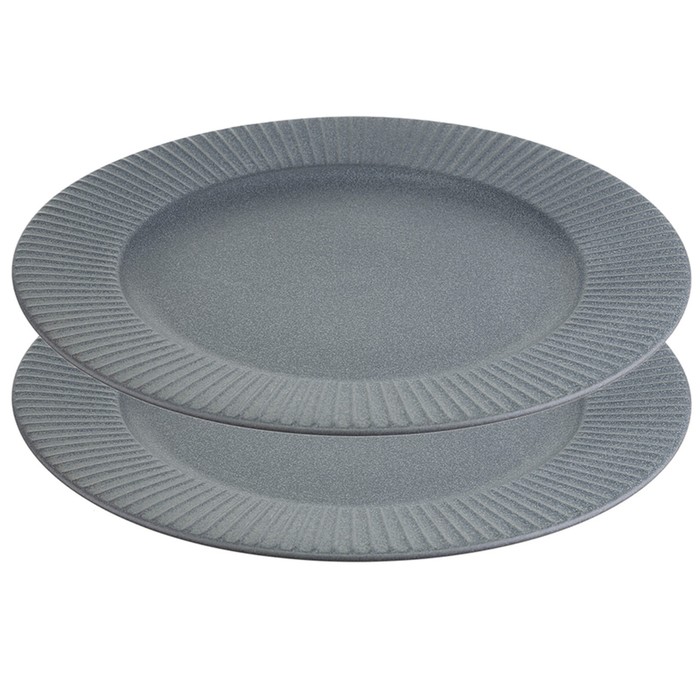 тарелка liberty jones soft ripples lj ss pl21 wh Набор обеденных тарелок Liberty Jones Soft Ripples, 27 см, цвет серый