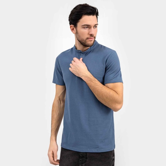 Джемпер (футболка) мужская, цвет деним, размер 50