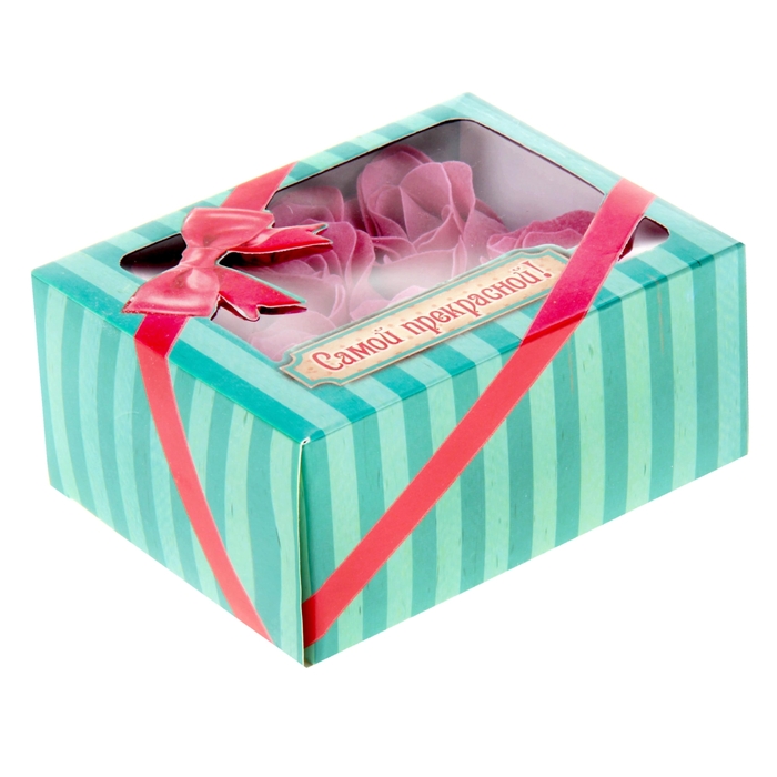 Мыльные лепестки в коробке "Самой прекрасной", 6 шт.