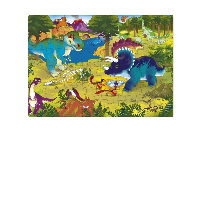 Пазл «Мир динозавров», 48 деталей