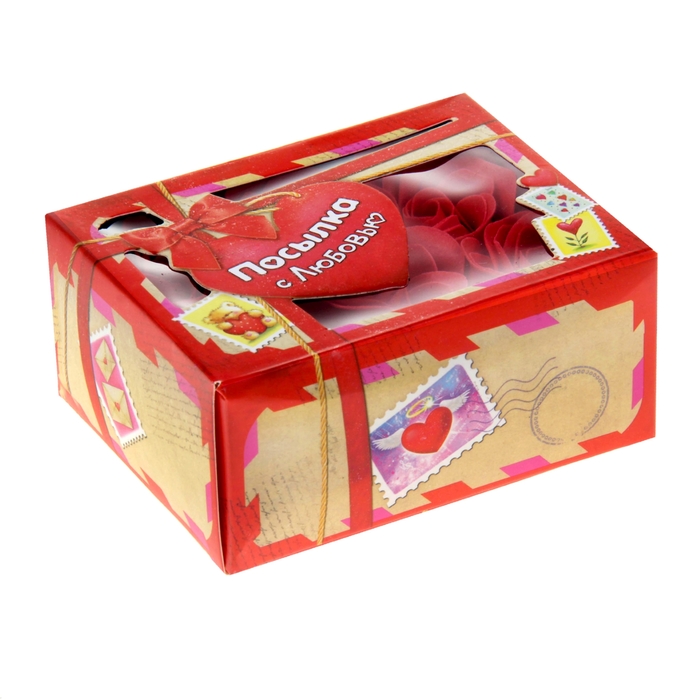 Мыльные лепестки в коробке "Посылка с любовью", 6 шт.