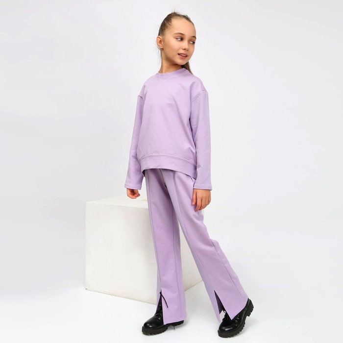 

Костюм для девочки (джемпер, брюки), цвет сиреневый, рост 152-158 см