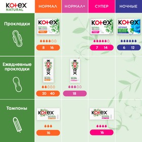 Тампоны Kotex Natural Нормал, 16 шт.