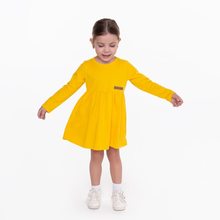 Платье для девочки, цвет манго, рост 92-98 см