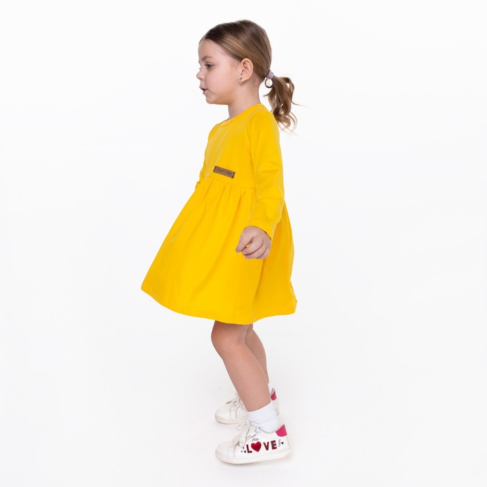 фото Платье для девочки, цвет манго, рост 110-116 см моему малышу