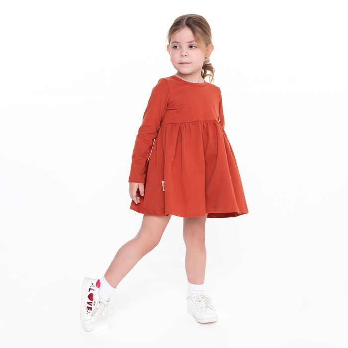 Платье для девочки, цвет терракотовый, рост 110-116 см