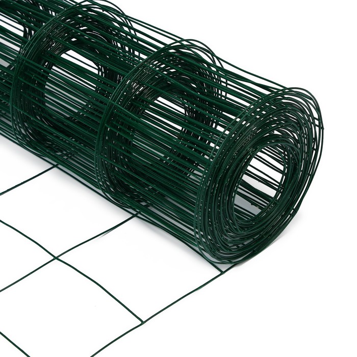 фото Сетка сварная с пвх покрытием, 10 × 1 м, ячейка 75 × 100 мм, d = 1 мм, металл, greengo