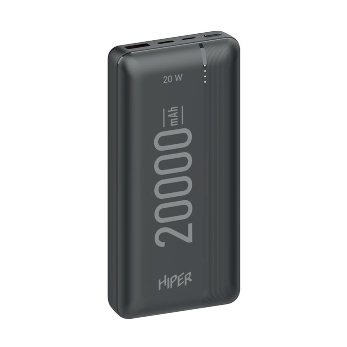 Внешний аккумулятор Hiper MX Pro 20000, 20000 мАч, 3A, USB, QC, PD,  черный